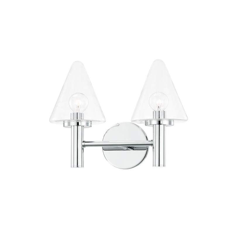 Mitzi H540302-PC Connie Two Light Bath Bracket, Polished Chrome