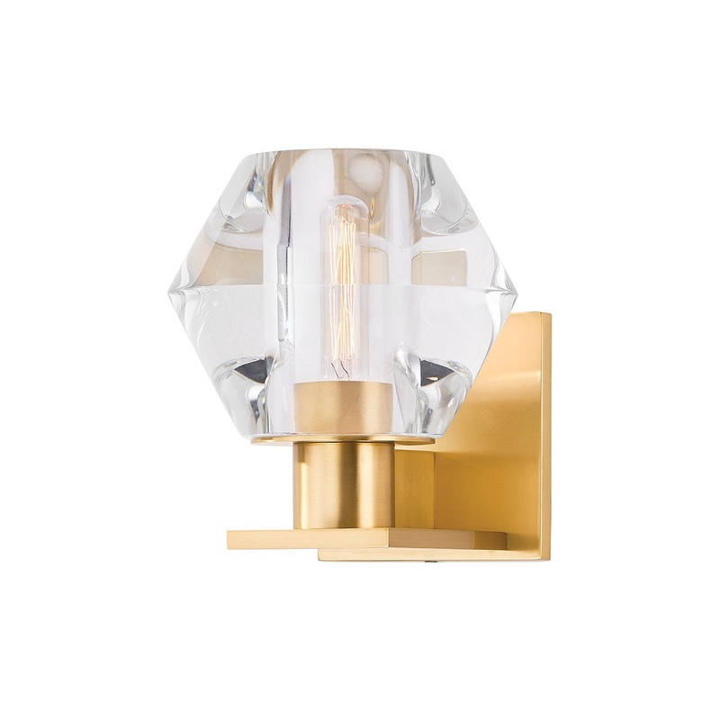 Hudson Valley 7408-AGB Cooperstown One Light Wall Sconce, Aged Brass