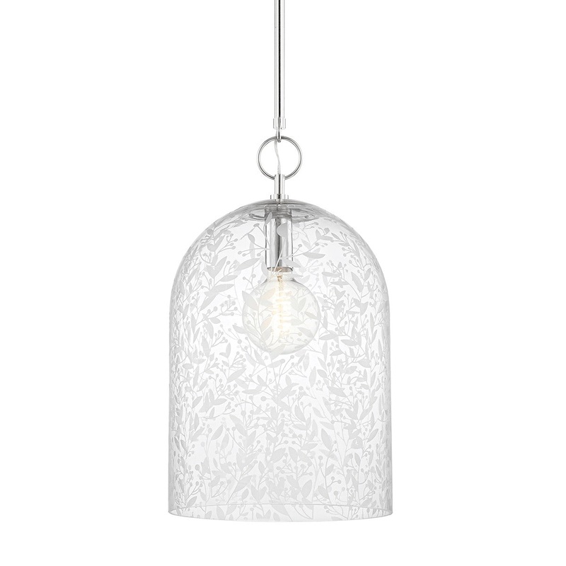 Hudson Valley 7514-PN Belleville One Light Pendant, Polished Nickel