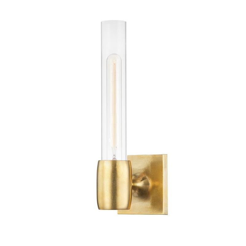 Hudson Valley 7551-AGB Hogan One Light Wall Sconce, Aged Brass (Discontinued)