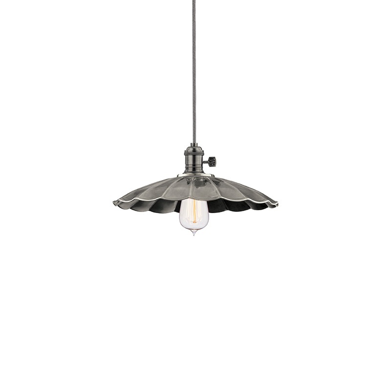 Hudson Valley 8001-HN-MS3 Heirloom One Light Pendant, Historic Nickel (Discontinued)