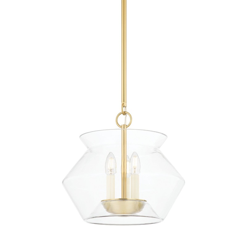 Hudson Valley 8115-AGB Edmonton Three Light Lantern, Aged Brass
