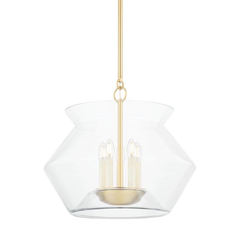 Hudson Valley 8121-AGB Edmonton Five Light Lantern, Aged Brass
