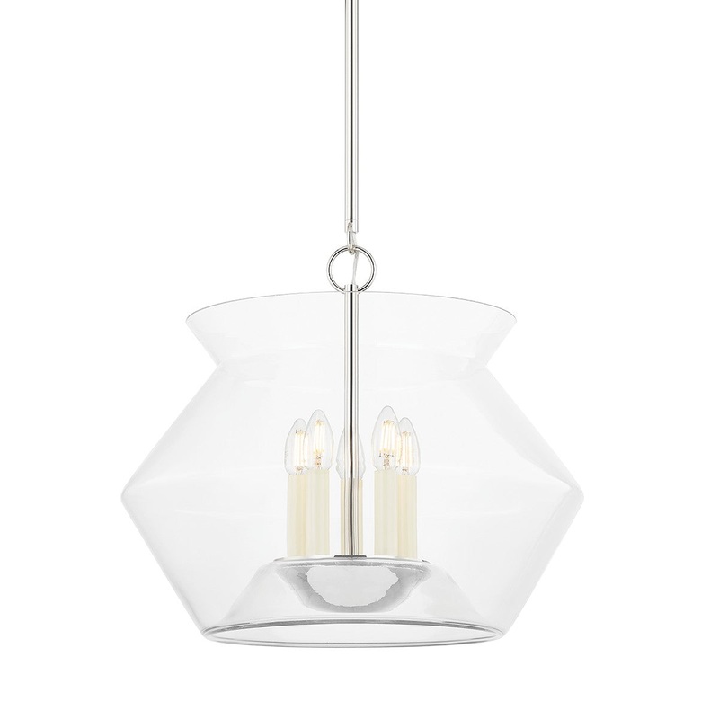 Hudson Valley 8121-PN Edmonton Five Light Lantern, Polished Nickel