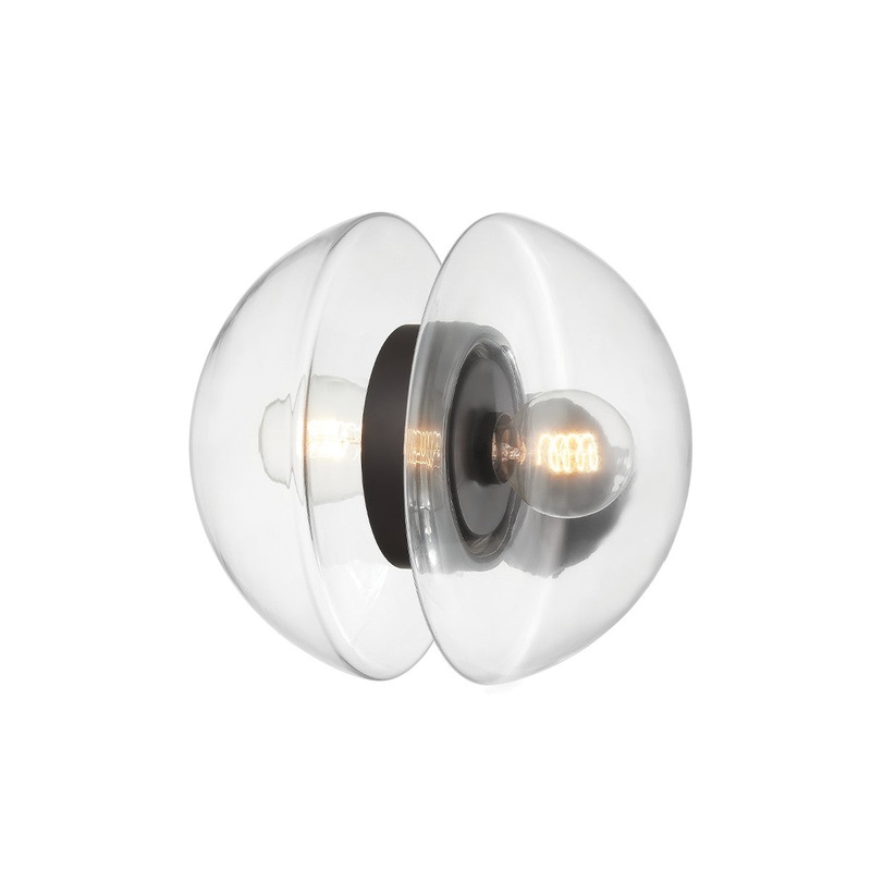 Hudson Valley 9403-BBR Kert Two Light Wall Sconce, Black Brass