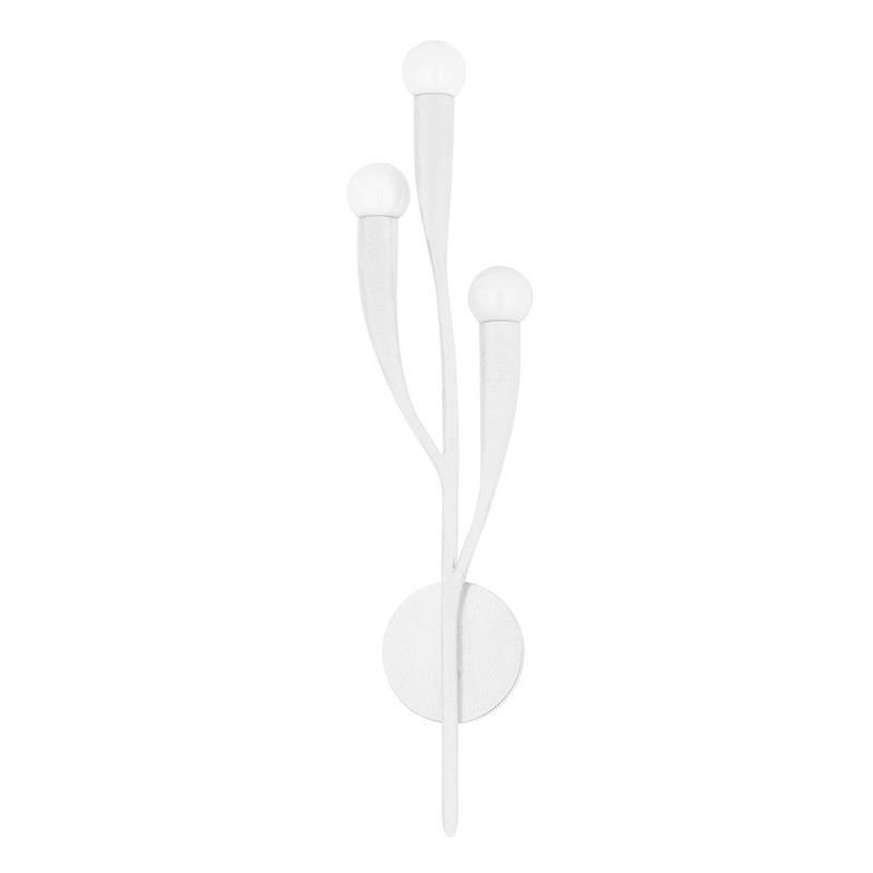 Hudson Valley 9603-WP Labra Three Light Wall Sconce, White Plaster