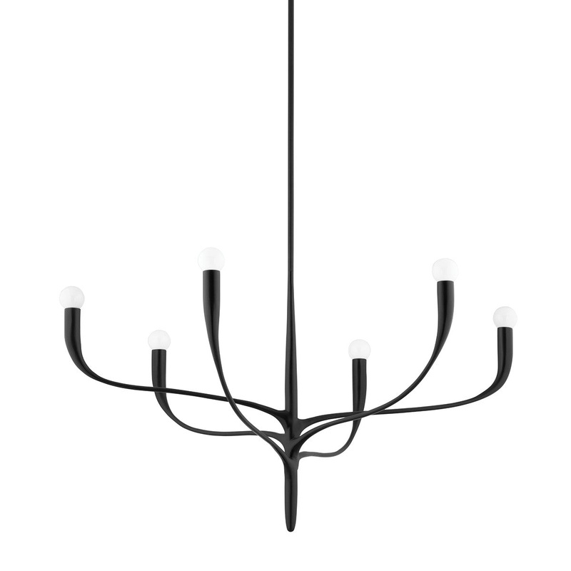 Hudson Valley 9606-AI Labra Six Light Chandelier, Aged Iron