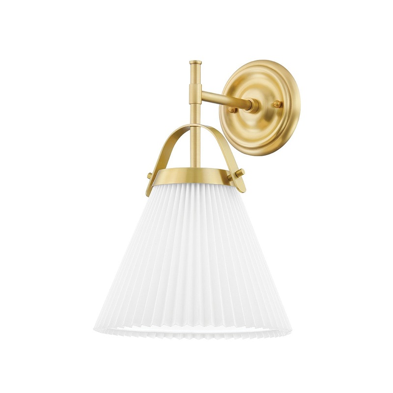 Hudson Valley 9610-AGB Aldridge One Light Wall Sconce, Aged Brass