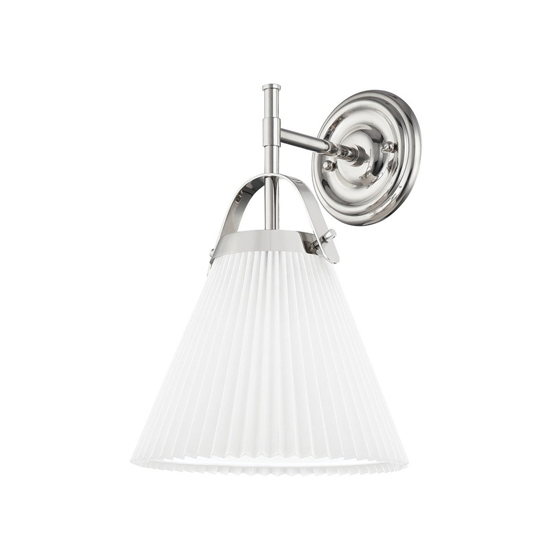 Hudson Valley 9610-PN Aldridge One Light Wall Sconce, Polished Nickel