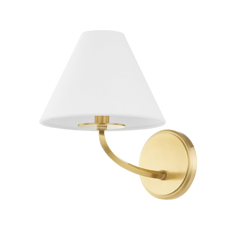 Hudson Valley BKO900-AGB Stacey One Light Wall Sconce, Aged Brass
