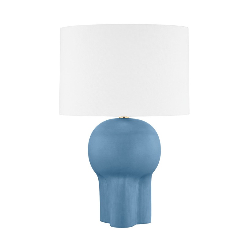 Hudson Valley L1517-AGB/CTB Hankins One Light Table Lamp, Stone Blue Ceramic (Discontinued)