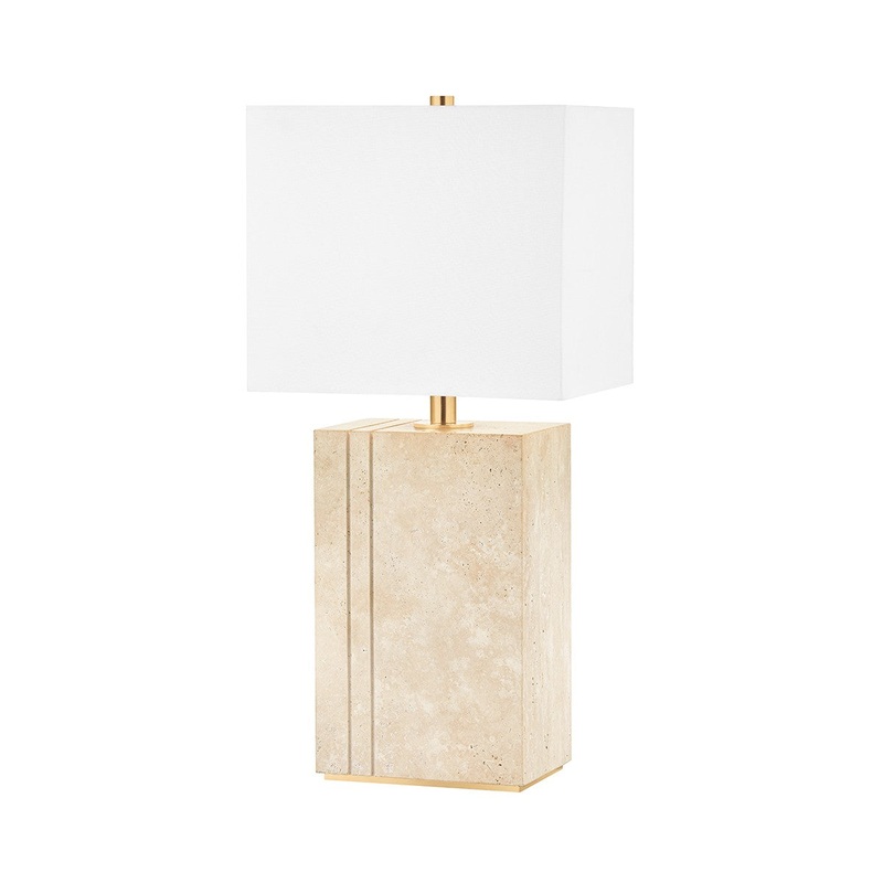 Hudson Valley L1619-AGB Brownsville One Light Table Lamp, Aged Brass (Discontinued)