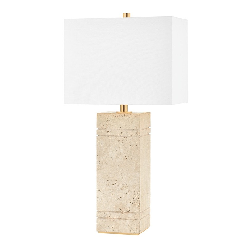 Hudson Valley L1620-AGB Brownsville One Light Table Lamp, Aged Brass
