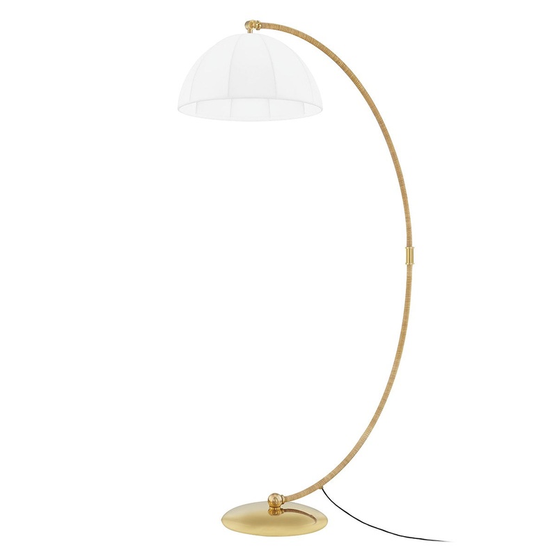 Hudson Valley L1668-AGB Montague One Light Floor Lamp, Aged Brass