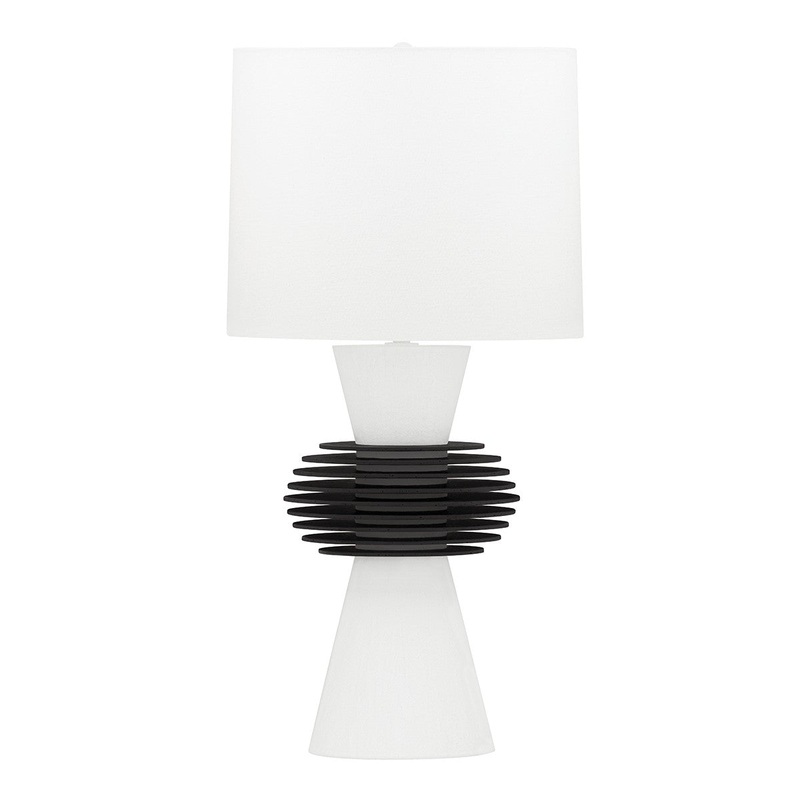 Hudson Valley L1673-AI/WP Astor One Light Table Lamp, Aged Iron/White Plaster (Discontinued)
