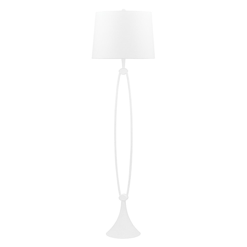 Hudson Valley L1725-WP Conklin One Light Floor Lamp, White Plaster (Discontinued)
