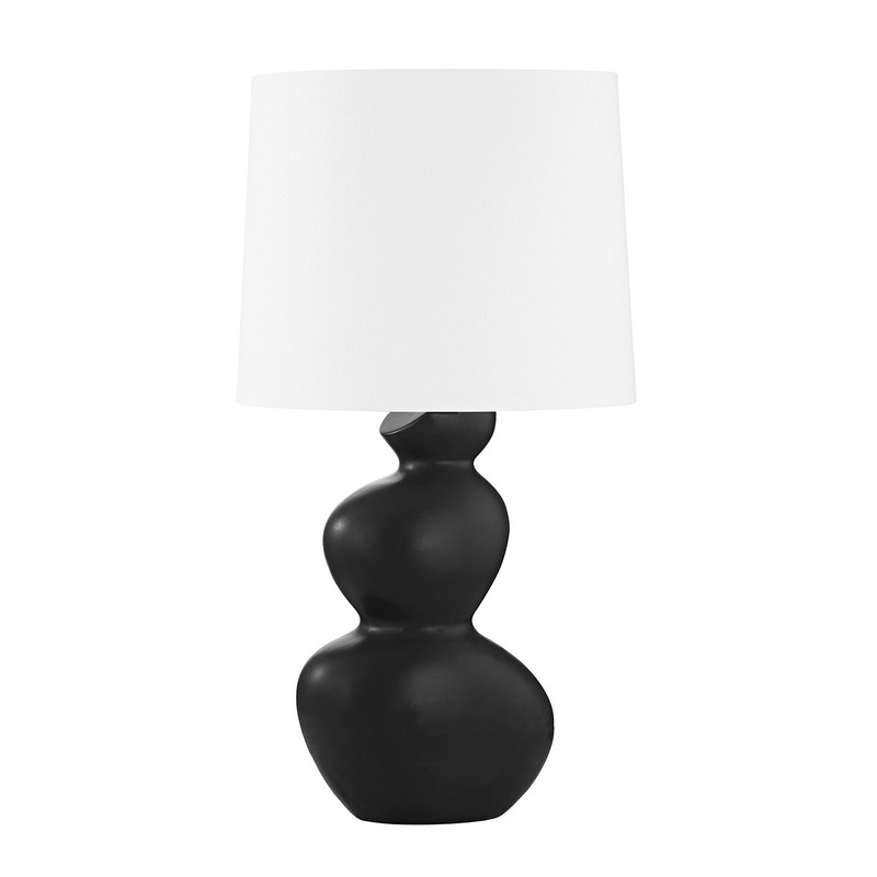 Hudson Valley L1737-AGB/CSB Kingsley One Light Table Lamp, Aged Brass/Ceramic Satin Black