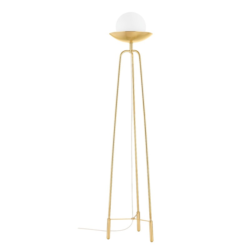 Hudson Valley L1857-AGB Munsey Park One Light Floor Lamp, Aged Brass (Discontinued)