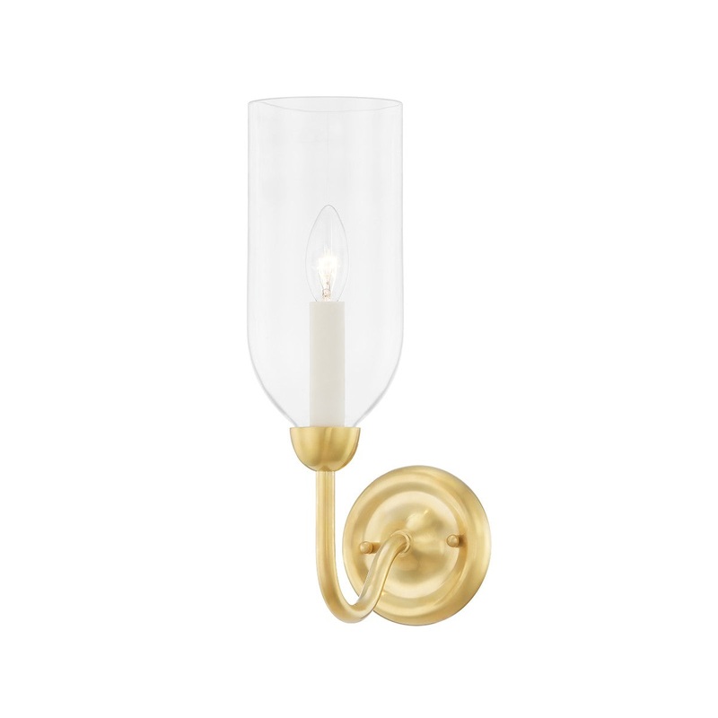 Hudson Valley MDS111-AGB Classic No.1 One Light Wall Sconce, Aged Brass (Discontinued)