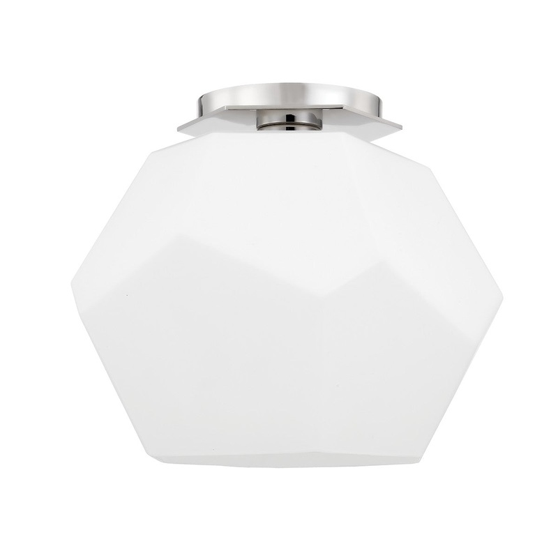 Hudson Valley PI1894501-PN Tring One Light Flush Mount, Polished Nickel