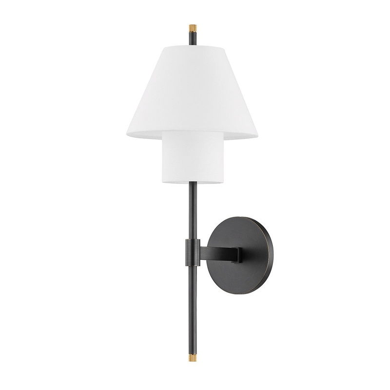 Hudson Valley PI1899101-AGB/DB Glenmoore One Light Wall Sconce, Aged Brass