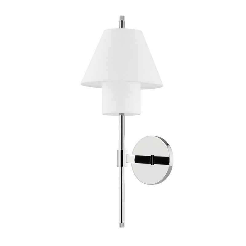 Hudson Valley PI1899101-PN Glenmoore One Light Wall Sconce, Polished Nickel