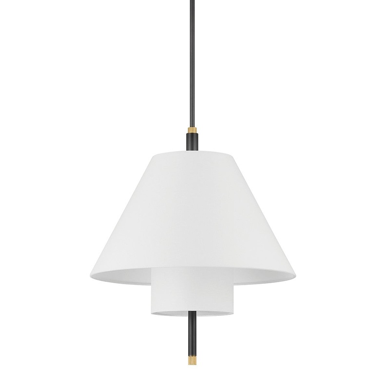 Hudson Valley PI1899701-AGB/DB Glenmoore One Light Pendant, Aged Brass