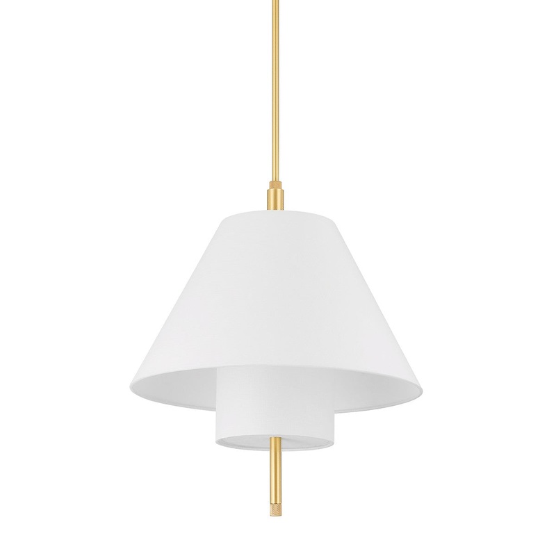 Hudson Valley PI1899701-AGB Glenmoore One Light Pendant, Aged Brass