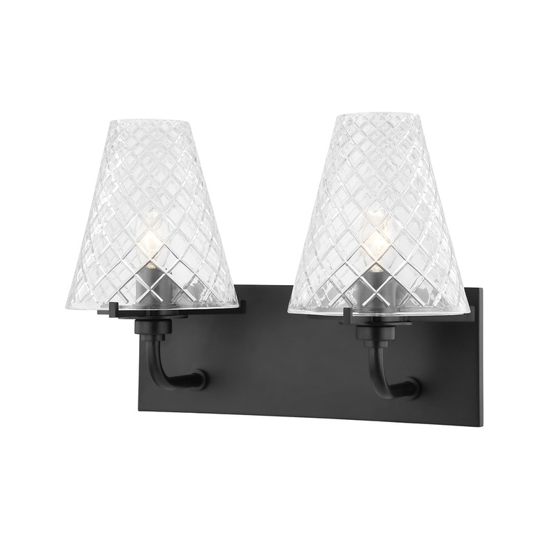 Mitzi H495302-SBK Irene Two Light Bath Bracket, Soft Black