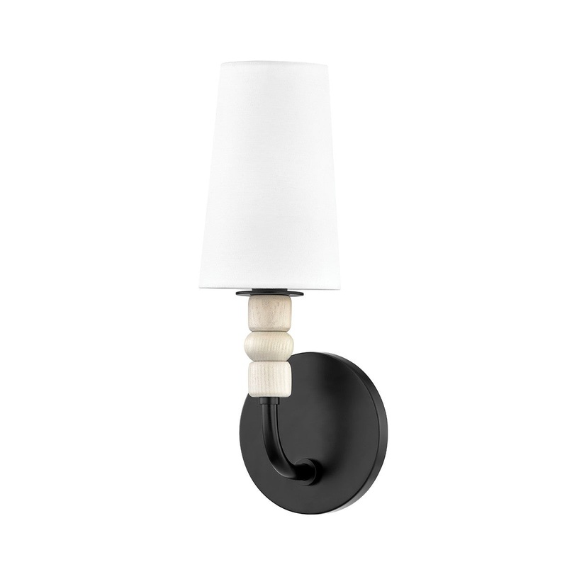 Mitzi H523101-SBK Casey One Light Wall Sconce, Soft Black