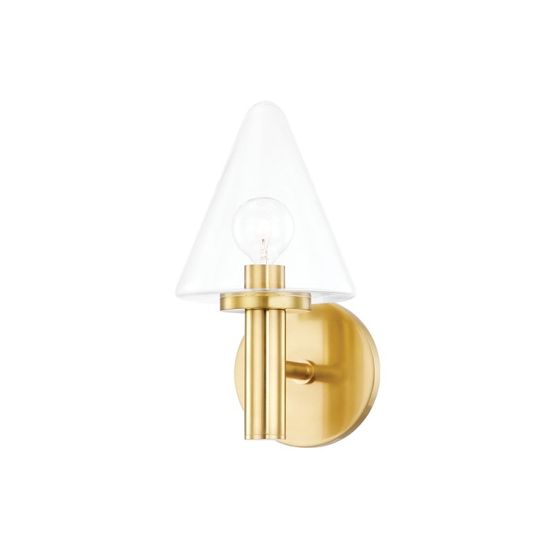 Mitzi H540301-AGB Connie One Light Bath Bracket, Aged Brass