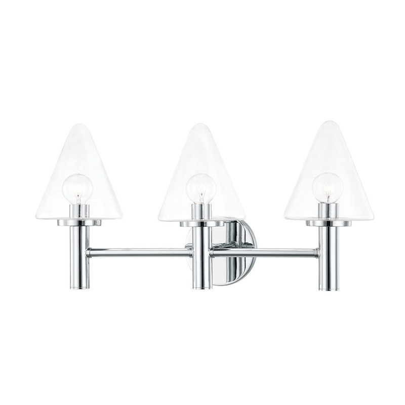 Mitzi H540303-PC Connie Three Light Bath Bracket, Polished Chrome