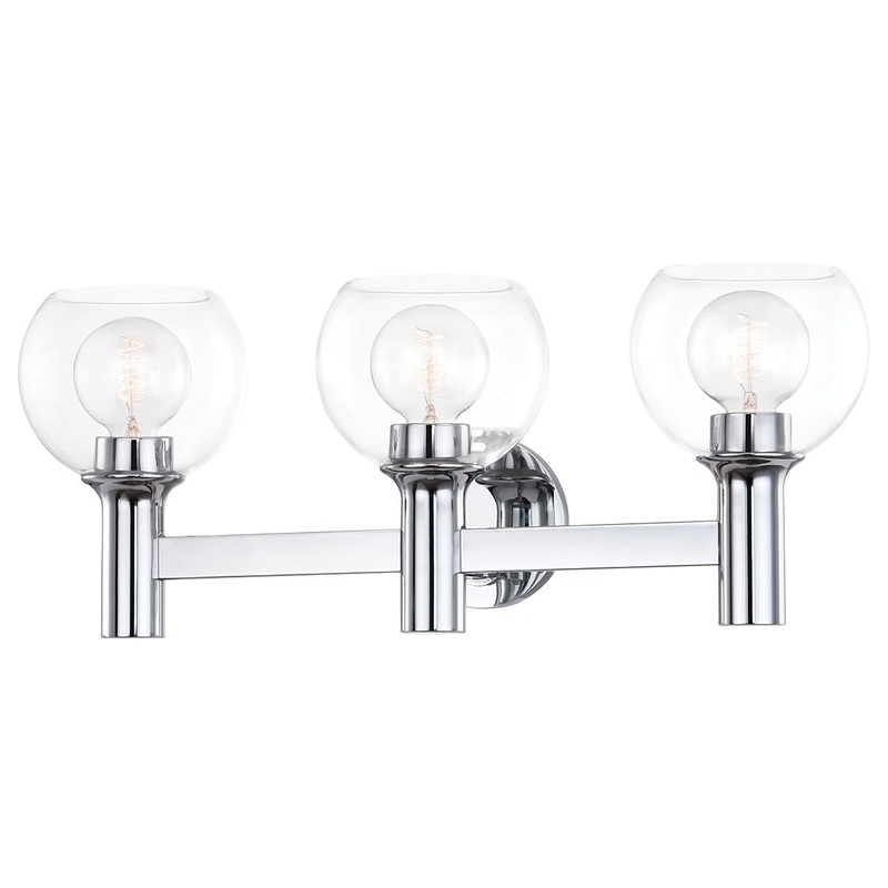 Mitzi H543303-PC Leslie Three Light Bath Bracket, Polished Chrome