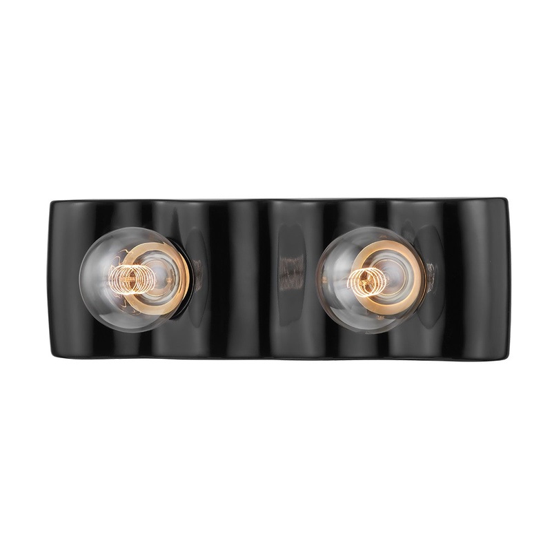Mitzi H545302-CBK Jillian Two Light Bath Bracket, Ceramic Black