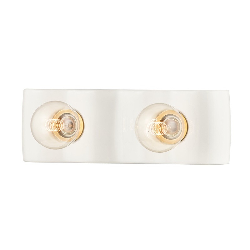 Mitzi H545302-CWH Jillian Two Light Bath Bracket, Ceramic White