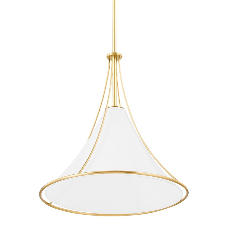Mitzi H645701L-AGB Madelyn One Light Pendant, Aged Brass