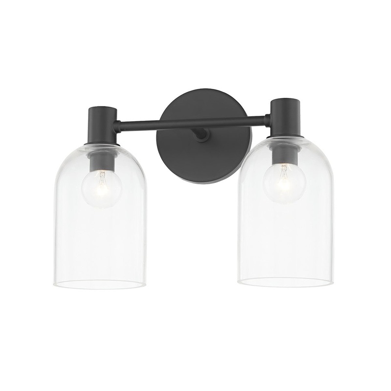 Mitzi H678302-SBK Paisley Two Light Bath Sconce, Soft Black