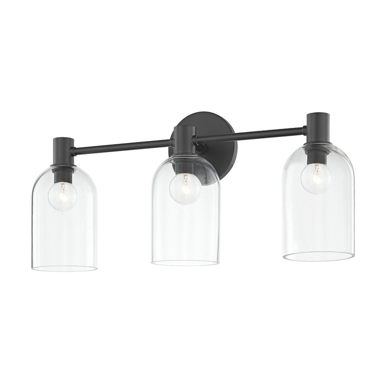Mitzi H678303-SBK Paisley Three Light Bath Vanity, Soft Black