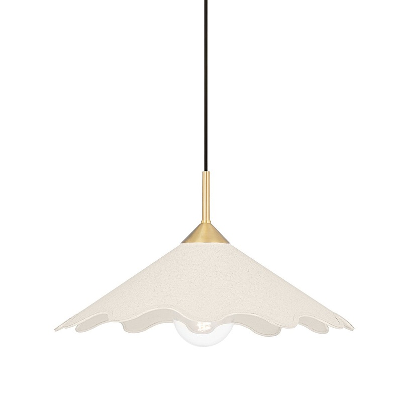 Mitzi H686701-AGB Sodsai One Light Pendant, Aged Brass