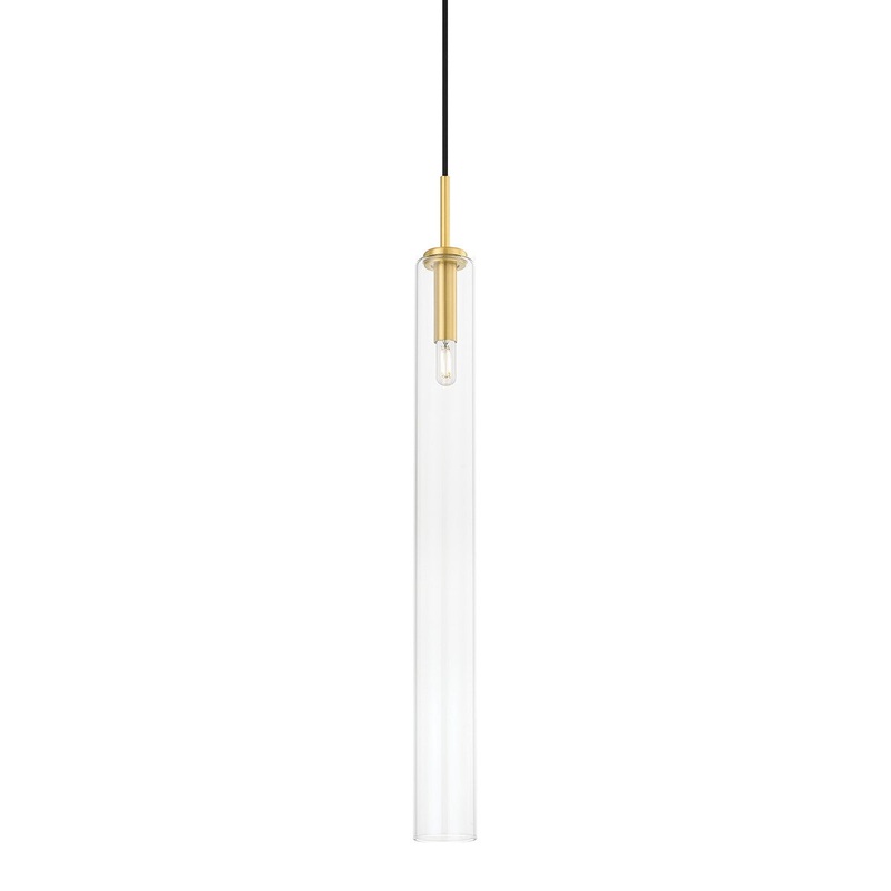 Mitzi H701701L-AGB Nyah One Light Pendant, Aged Brass