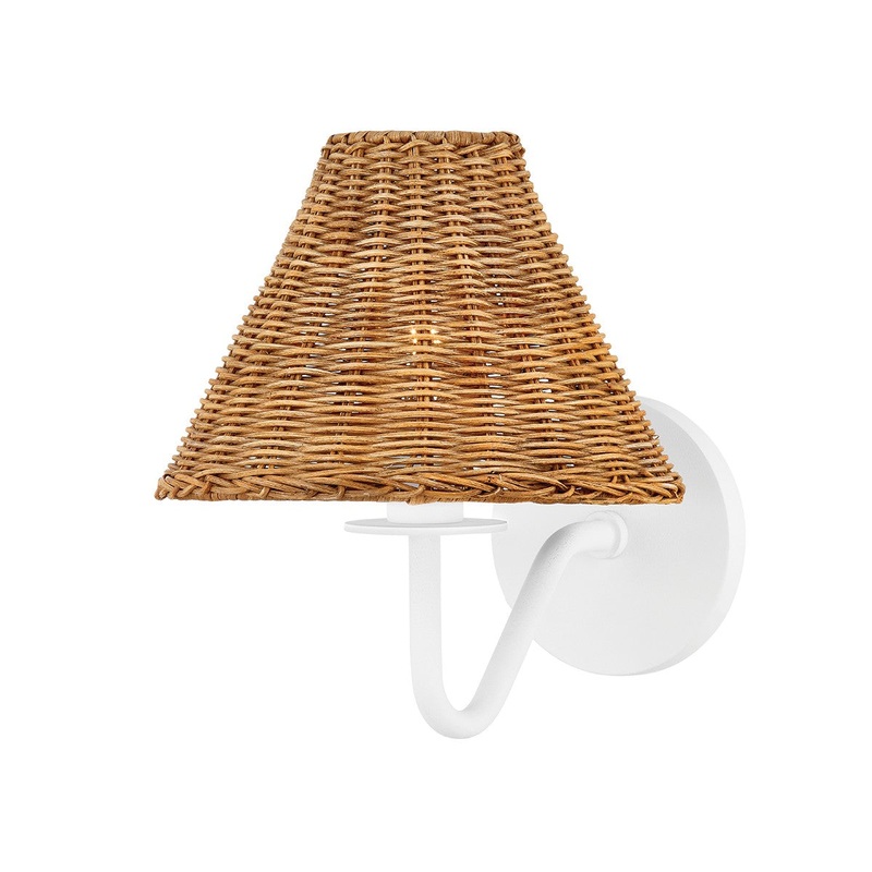 Mitzi H704101-TWH Issa One Light Wall Sconce, Textured White