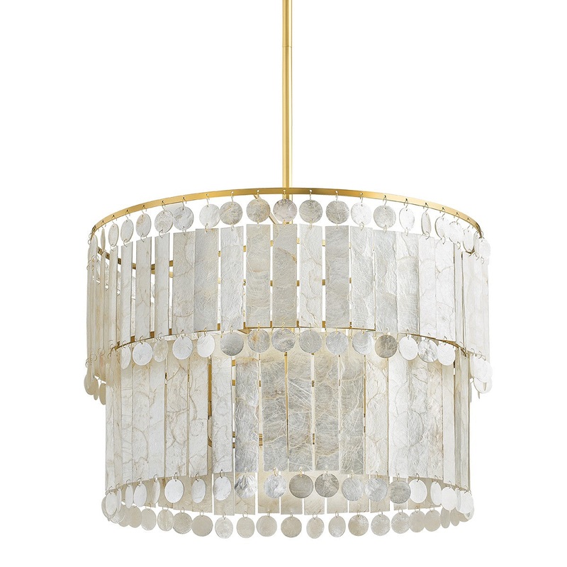 Mitzi H715806-AGB Melisa Six Light Chandelier, Aged Brass
