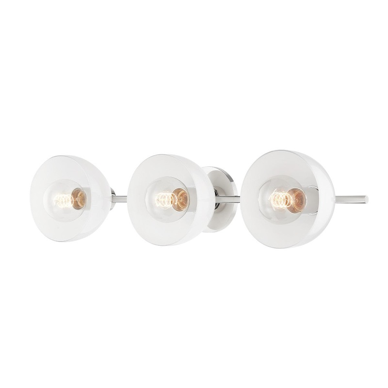 Mitzi H724303-PN Belle Three Light Bath Sconce, Polished Nickel