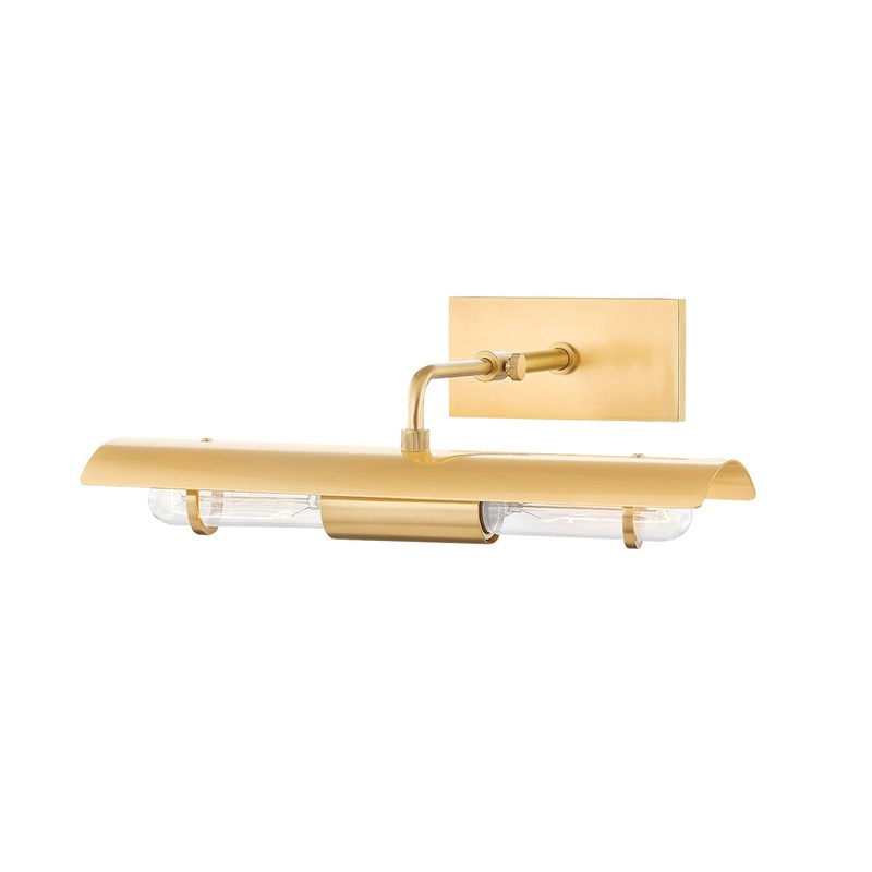 Mitzi H741102A-AGB Raelynn Two Light Picture Light, Aged Brass