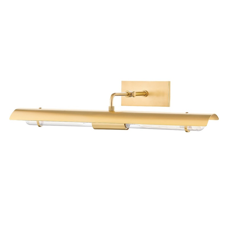 Mitzi H741102B-AGB Raelynn Two Light Picture Light, Aged Brass