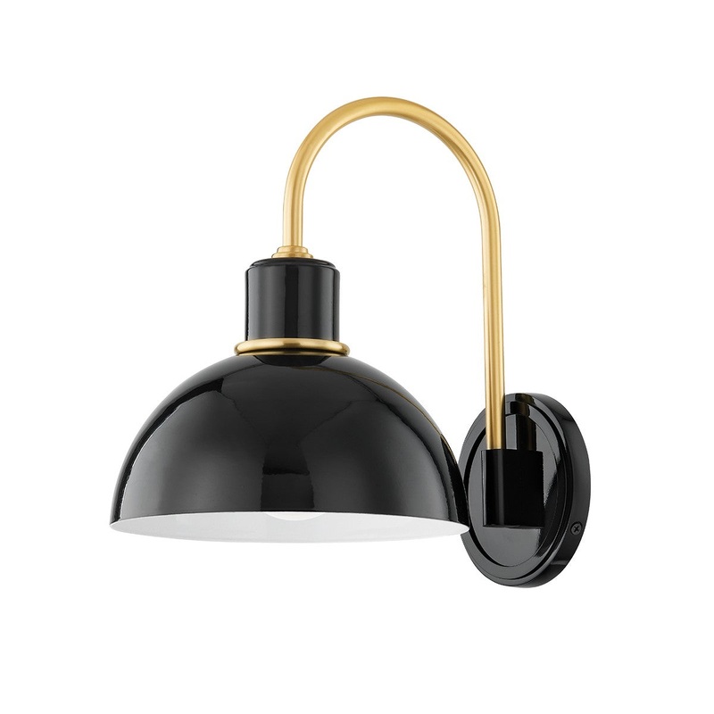 Mitzi H769101-AGB/GBK Camille One Light Wall Sconce, Aged Brass
