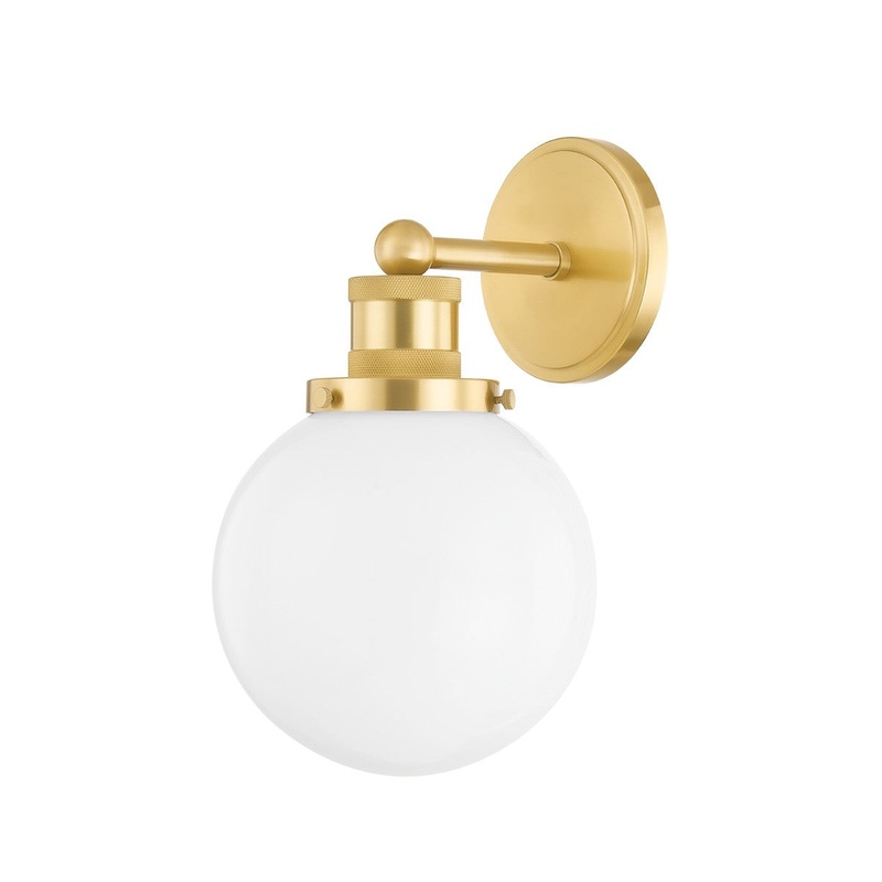 Mitzi H770101-AGB Beverly One Light Wall Sconce, Aged Brass