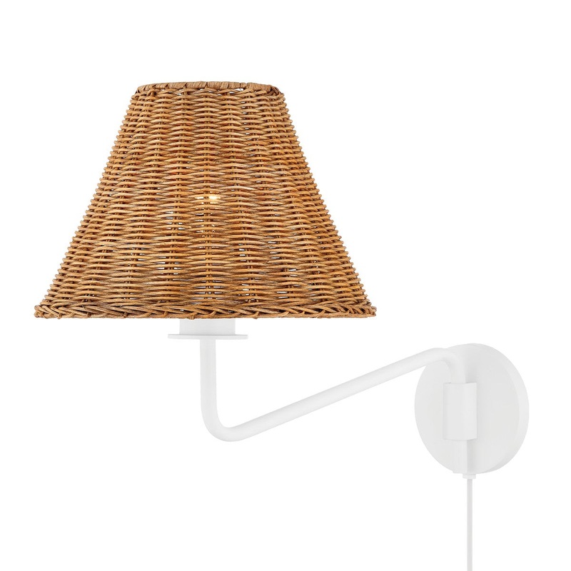 Mitzi HL704201-TWH Issa One Light Wall Sconce, Textured White