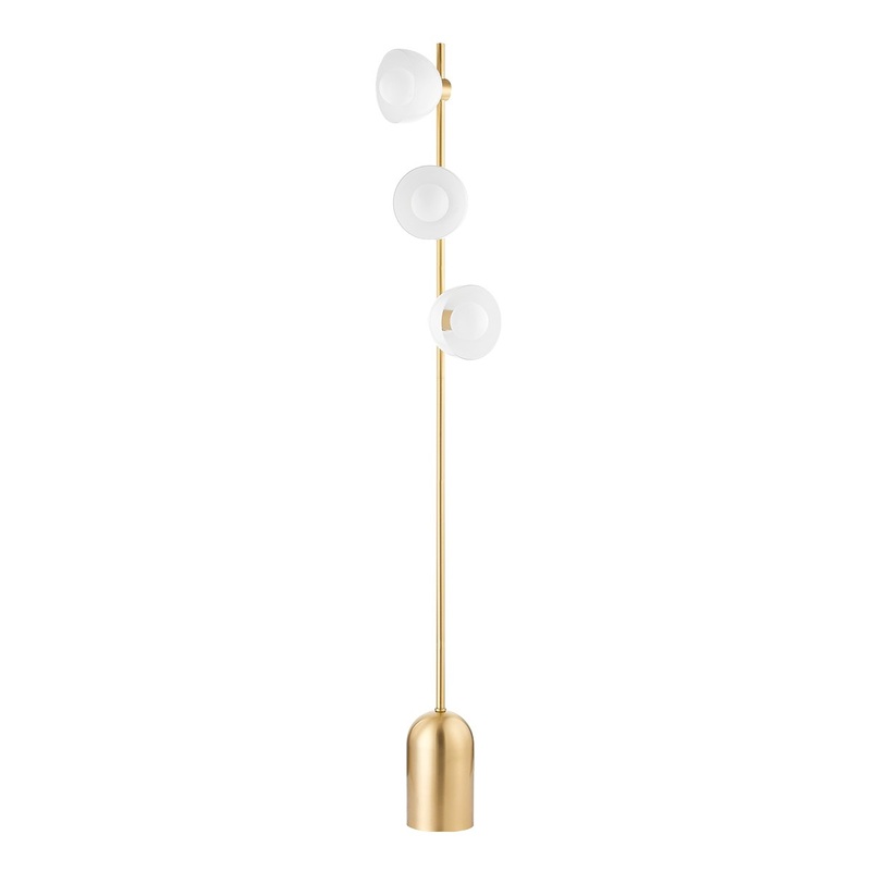 Mitzi HL724403-AGB Belle One Light Floor Lamp, Aged Brass