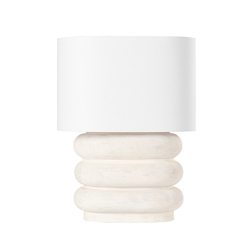 Hudson Valley L1788-AGB/CWI Ewing One Light Table Lamp, Aged Brass/Weathered Ivory Ceramic